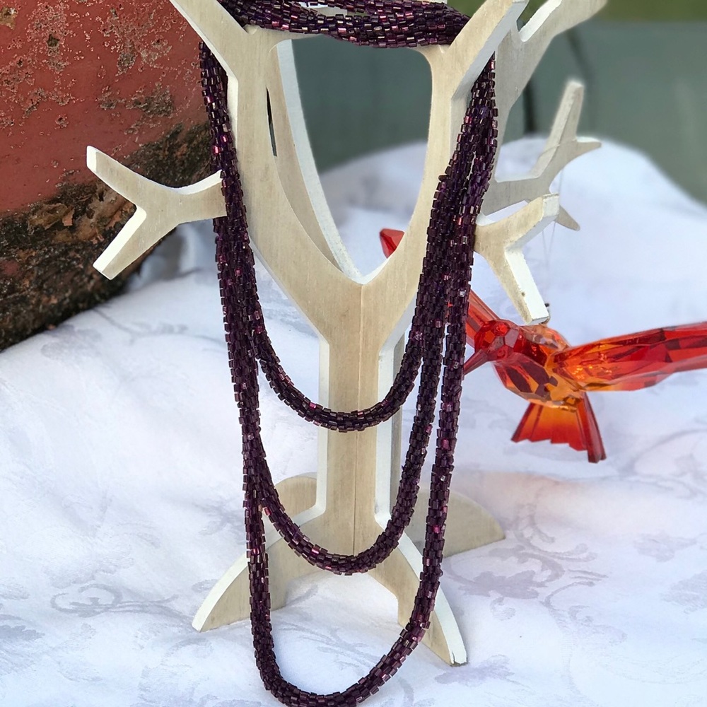 4/$20 jewelry SALE! Purple wrap necklace